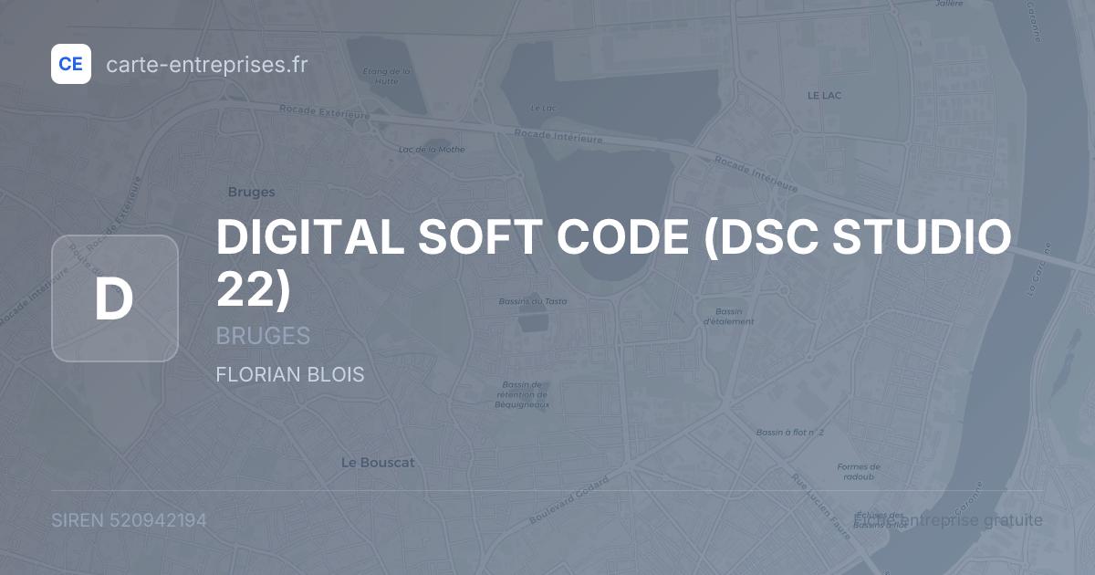 DIGITAL SOFT CODE (DSC STUDIO 22) — 520942194 — fiche entreprise