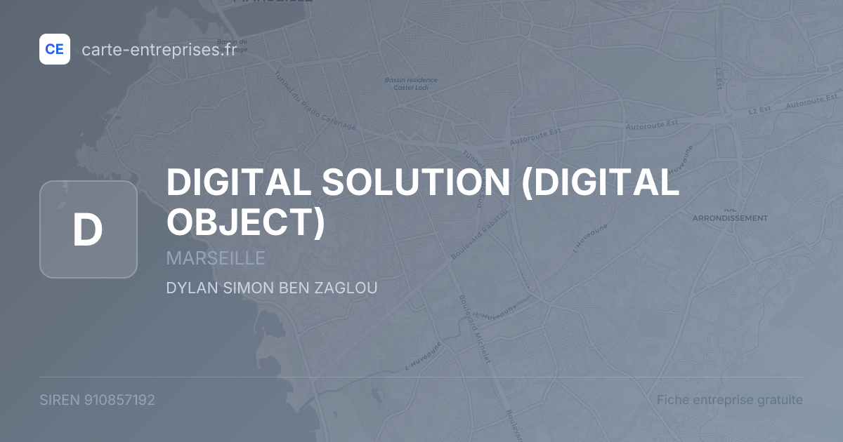DIGITAL SOLUTION (DIGITAL OBJECT) — 910857192 — fiche entreprise