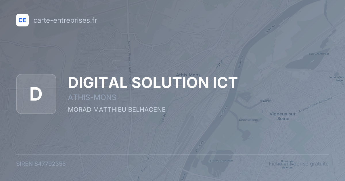 DIGITAL SOLUTION ICT — 847792355 — fiche entreprise