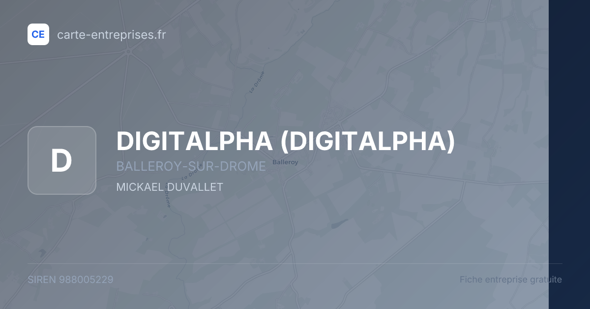 DIGITALPHA — 988005229 — fiche entreprise