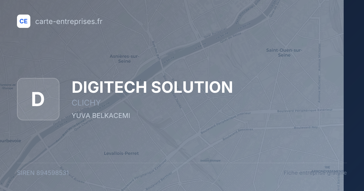 DIGITECH SOLUTION — 894598531 — fiche entreprise