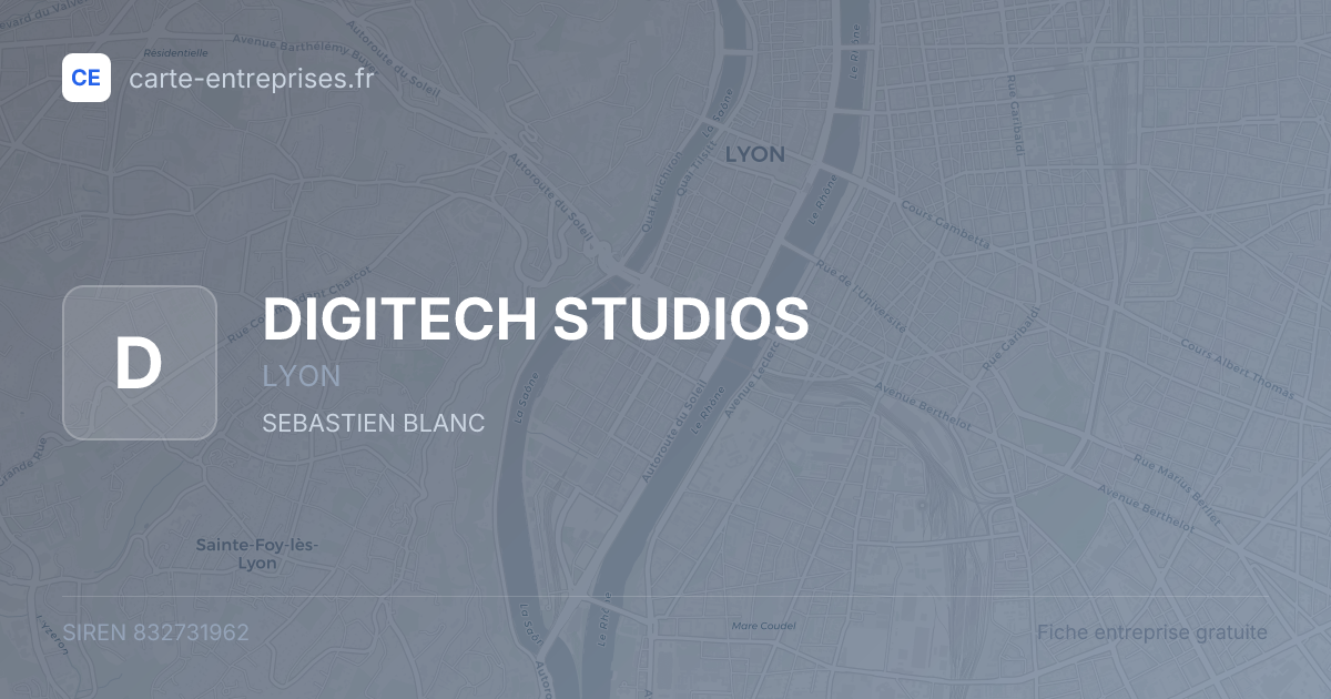 DIGITECH STUDIOS — 832731962 — fiche entreprise