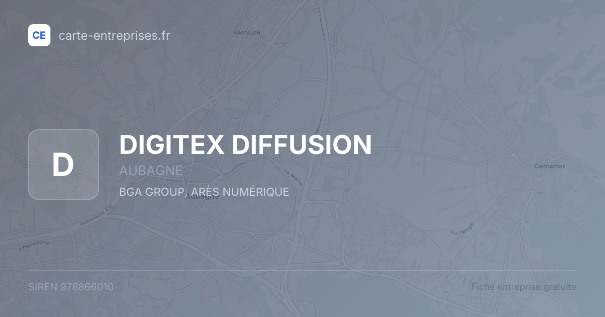 DIGITEX DIFFUSION — 978866010 — fiche entreprise