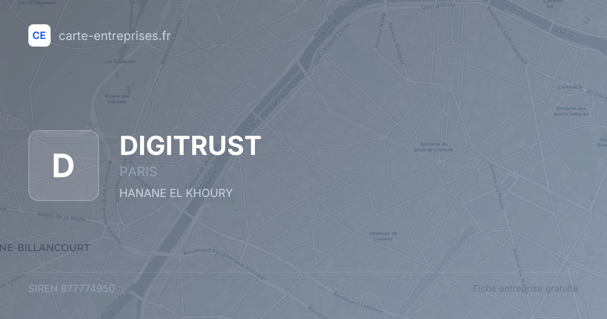 DIGITRUST — 877774950 — fiche entreprise