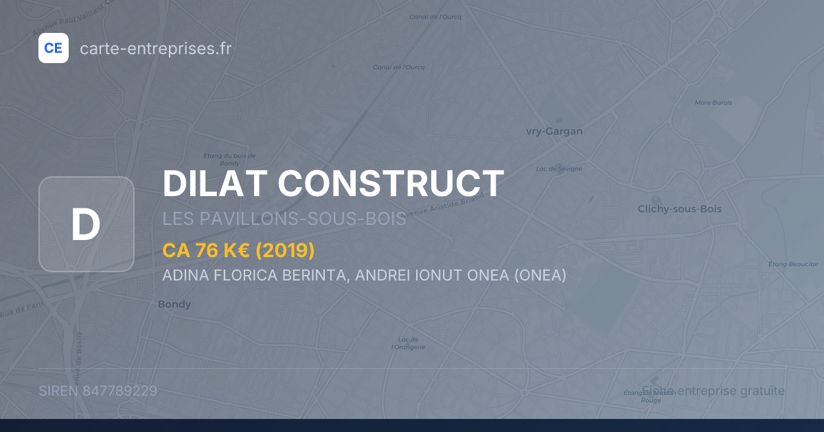 DILAT CONSTRUCT — 847789229 — fiche entreprise