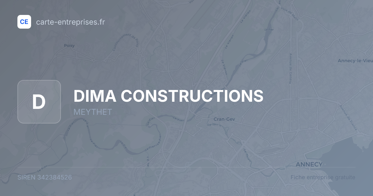 DIMA CONSTRUCTIONS — 342384526 — fiche entreprise