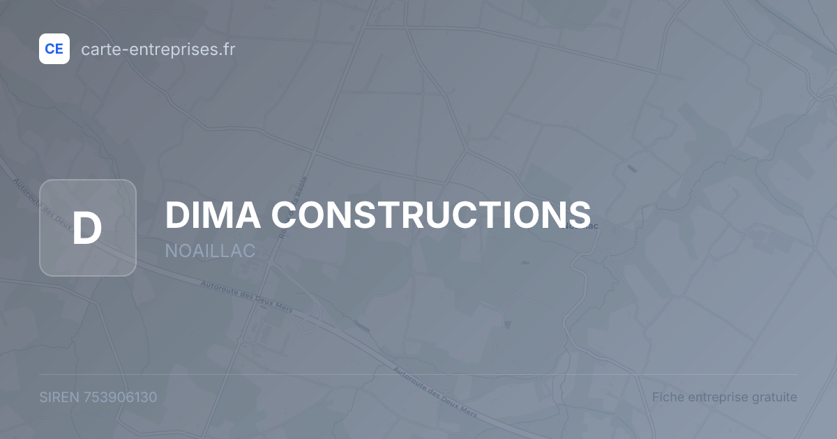 DIMA CONSTRUCTIONS — 753906130 — fiche entreprise