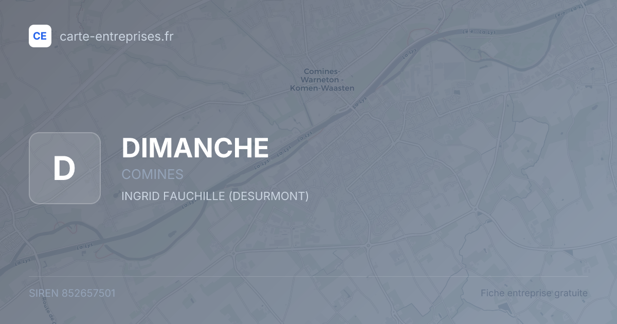 DIMANCHE — 852657501 — fiche entreprise