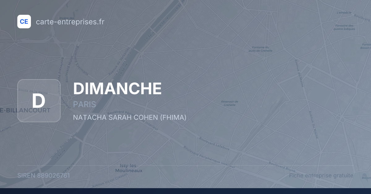 DIMANCHE — 889026761 — fiche entreprise