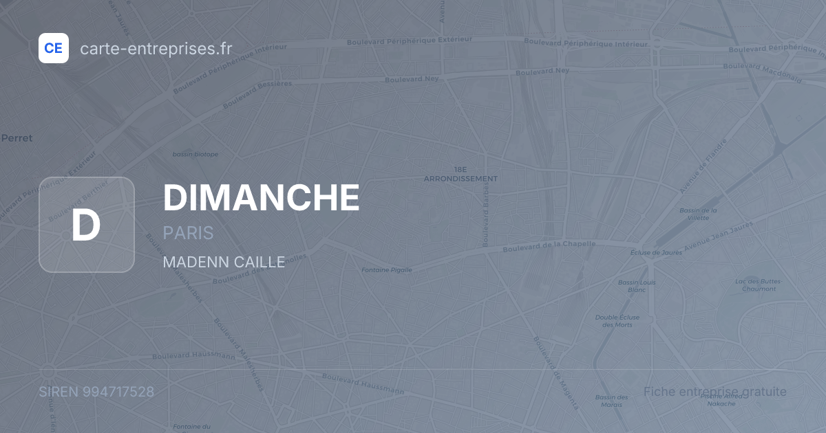 DIMANCHE — 994717528 — fiche entreprise