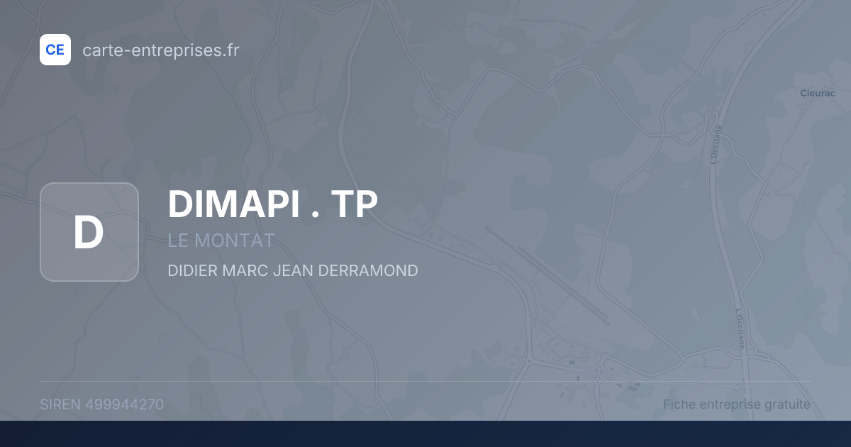 DIMAPI . TP — 499944270 — fiche entreprise