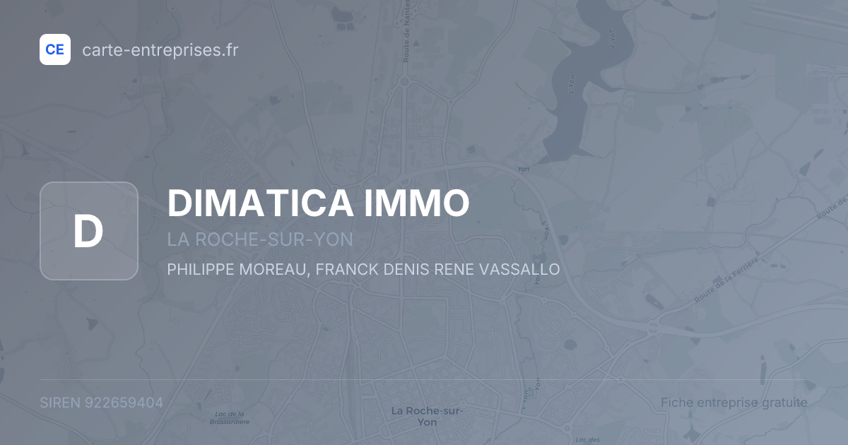 DIMATICA IMMO — 922659404 — fiche entreprise