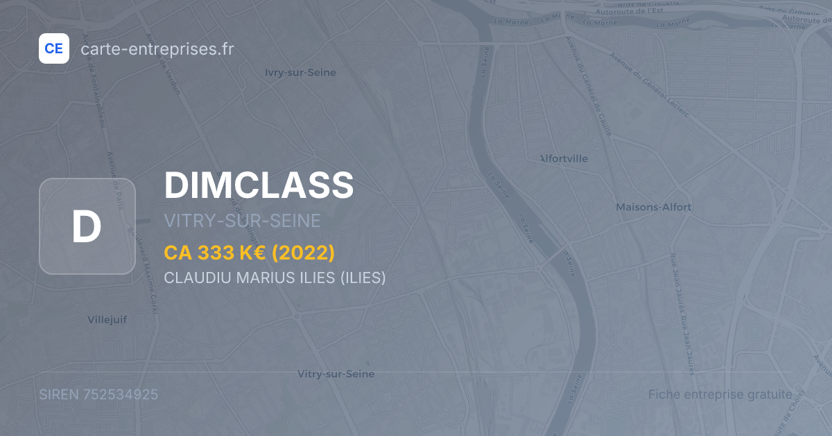 DIMCLASS — 752534925 — fiche entreprise