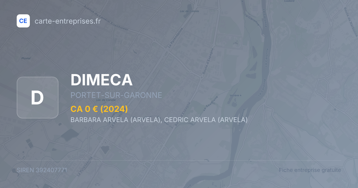 DIMECA — 392407771 — fiche entreprise