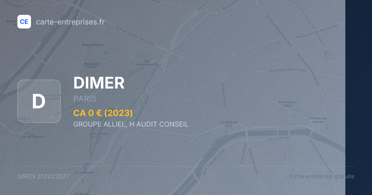 DIMER — 312423577 — fiche entreprise