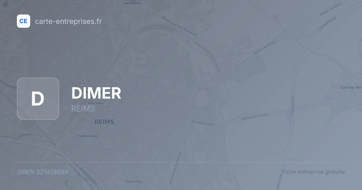 DIMER — 321458689 — fiche entreprise