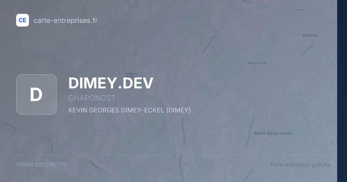 DIMEY.DEV — 920296779 — fiche entreprise
