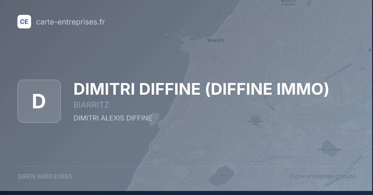 DIMITRI DIFFINE (DIFFINE IMMO) — 888030863 — fiche entreprise