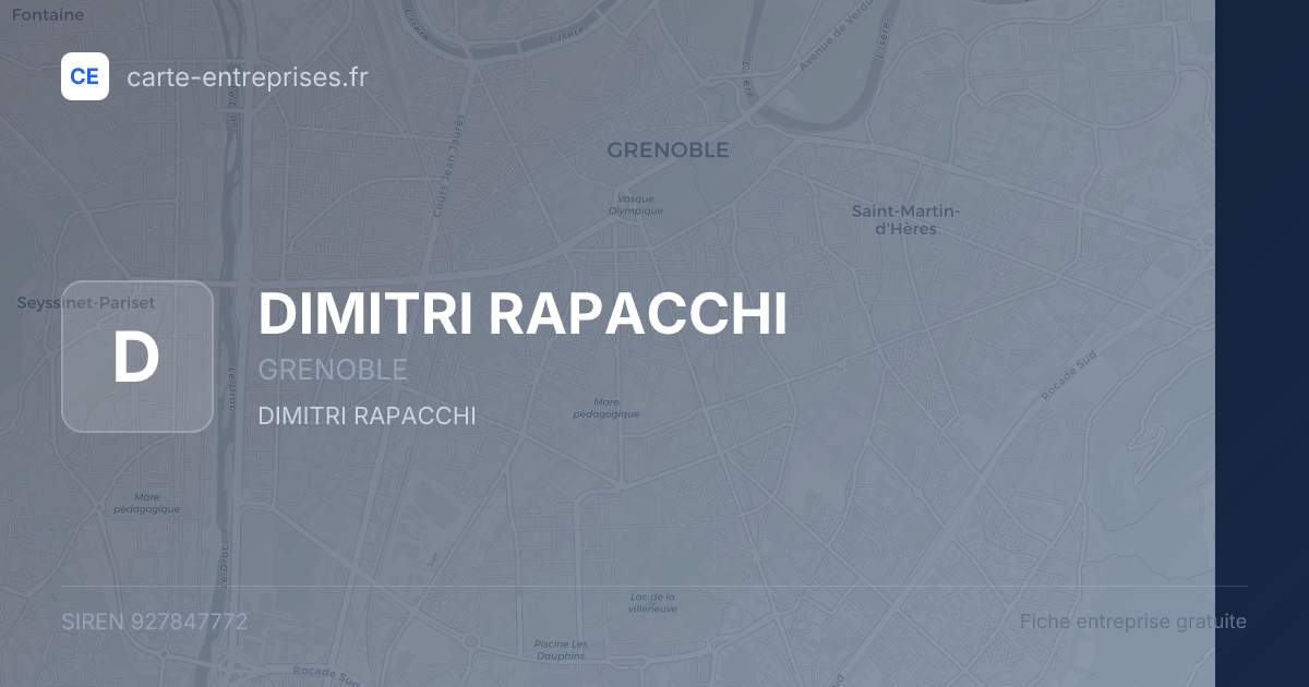 DIMITRI RAPACCHI — 927847772 — fiche entreprise