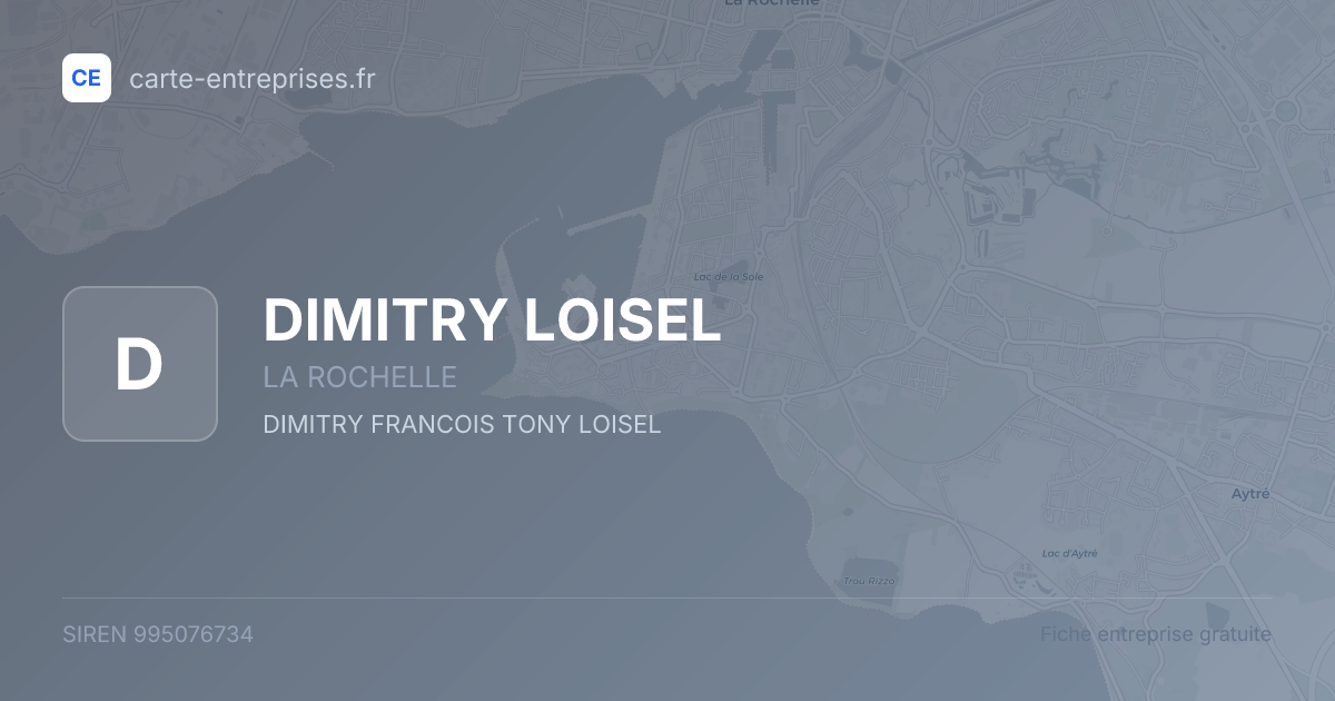 DIMITRY LOISEL — 995076734 — fiche entreprise