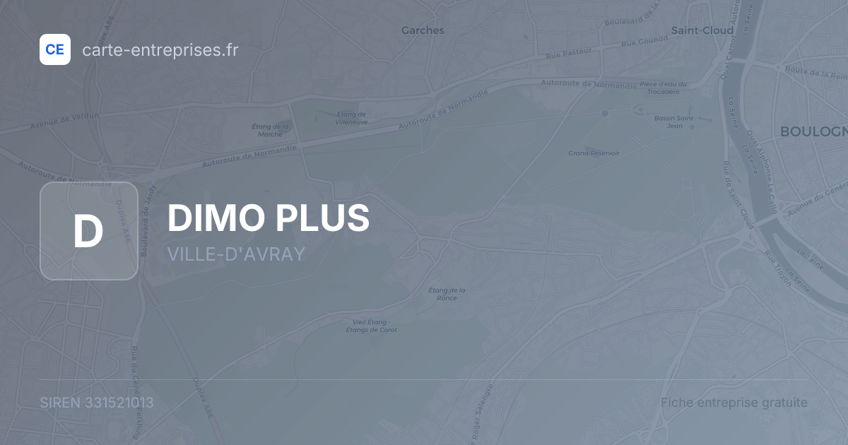 DIMO PLUS — 331521013 — fiche entreprise