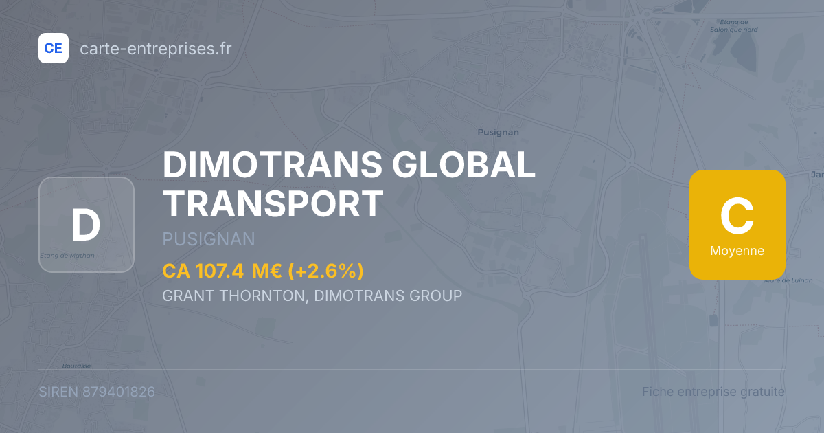 DIMOTRANS GLOBAL TRANSPORT — 879401826 — fiche entreprise
