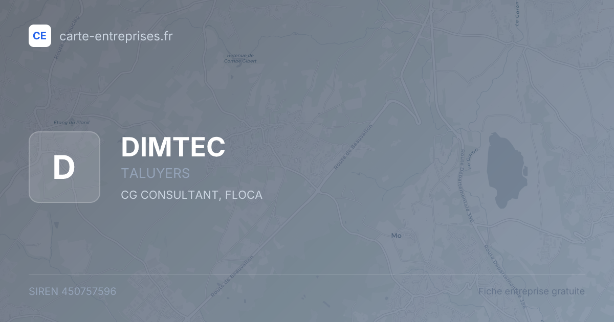DIMTEC — 450757596 — fiche entreprise