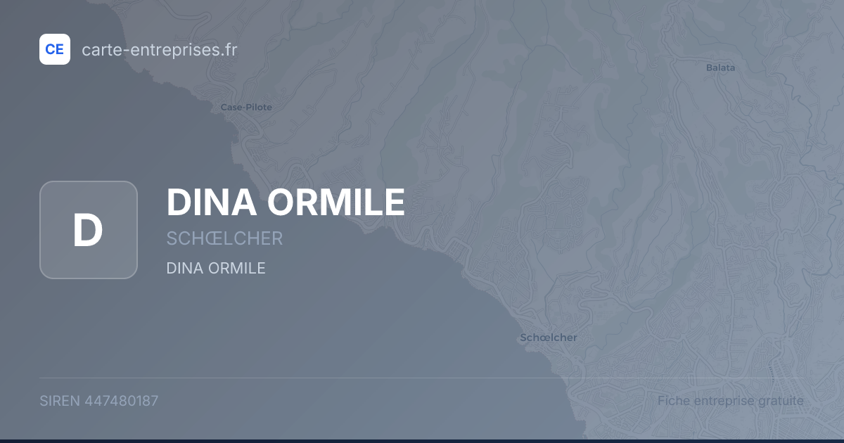 DINA ORMILE — 447480187 — fiche entreprise