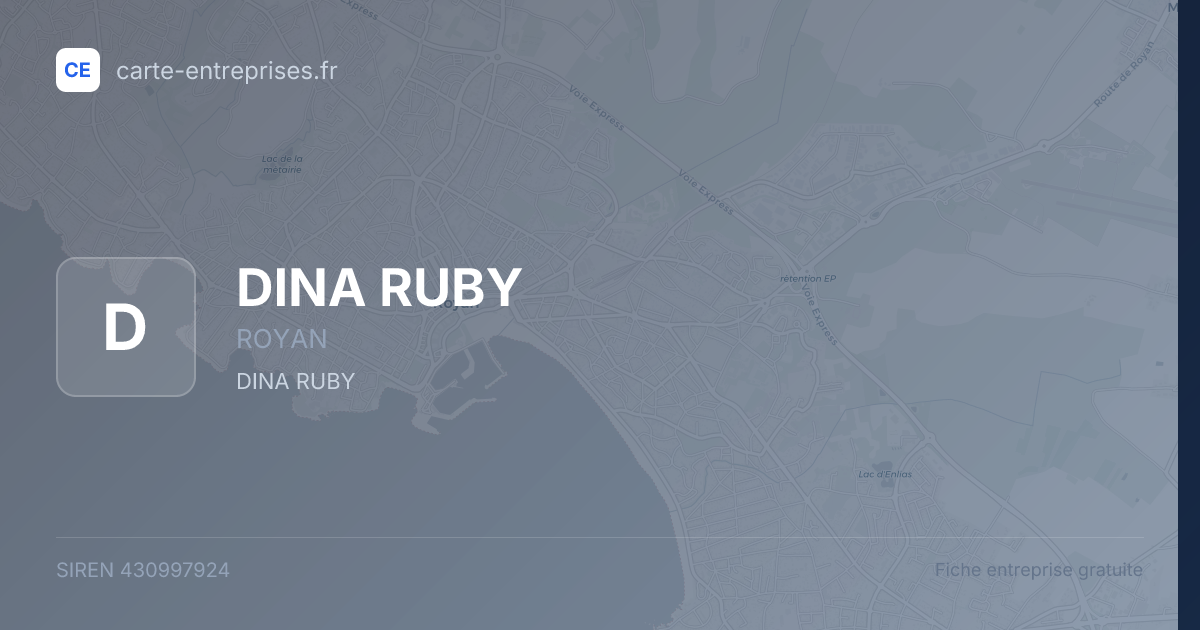 DINA RUBY — 430997924 — fiche entreprise