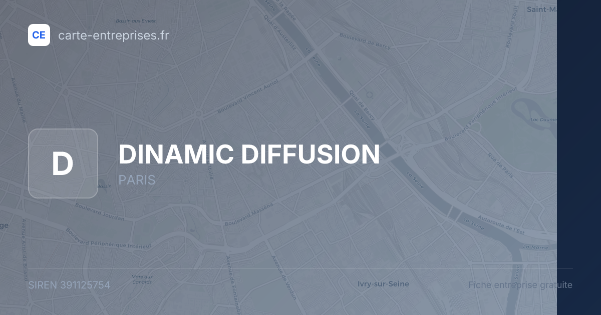 DINAMIC DIFFUSION — 391125754 — fiche entreprise