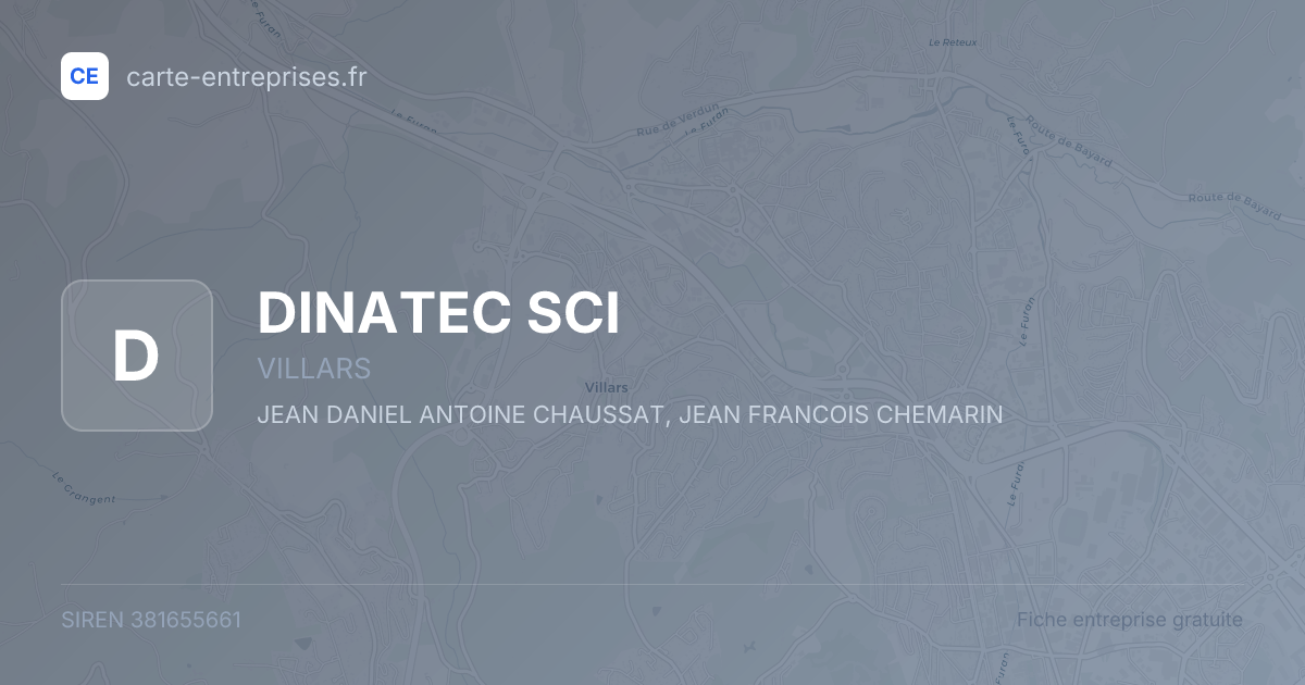 DINATEC SCI — 381655661 — fiche entreprise