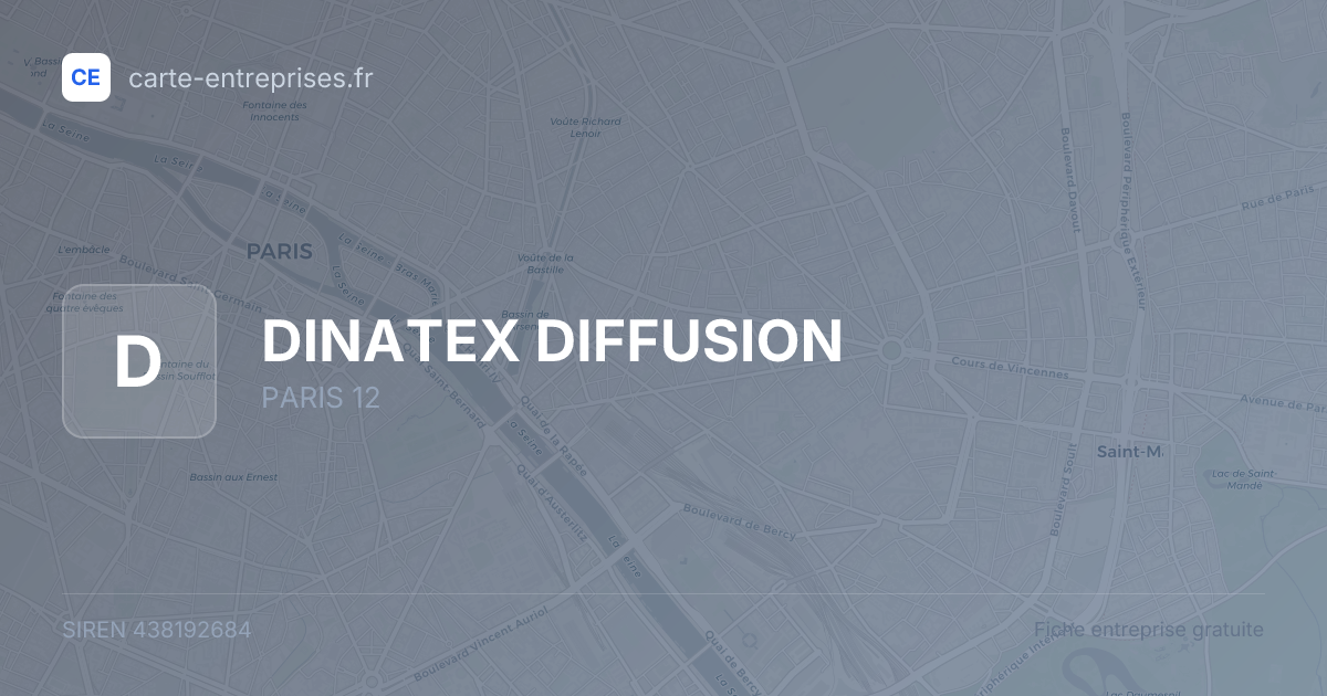 DINATEX DIFFUSION — 438192684 — fiche entreprise