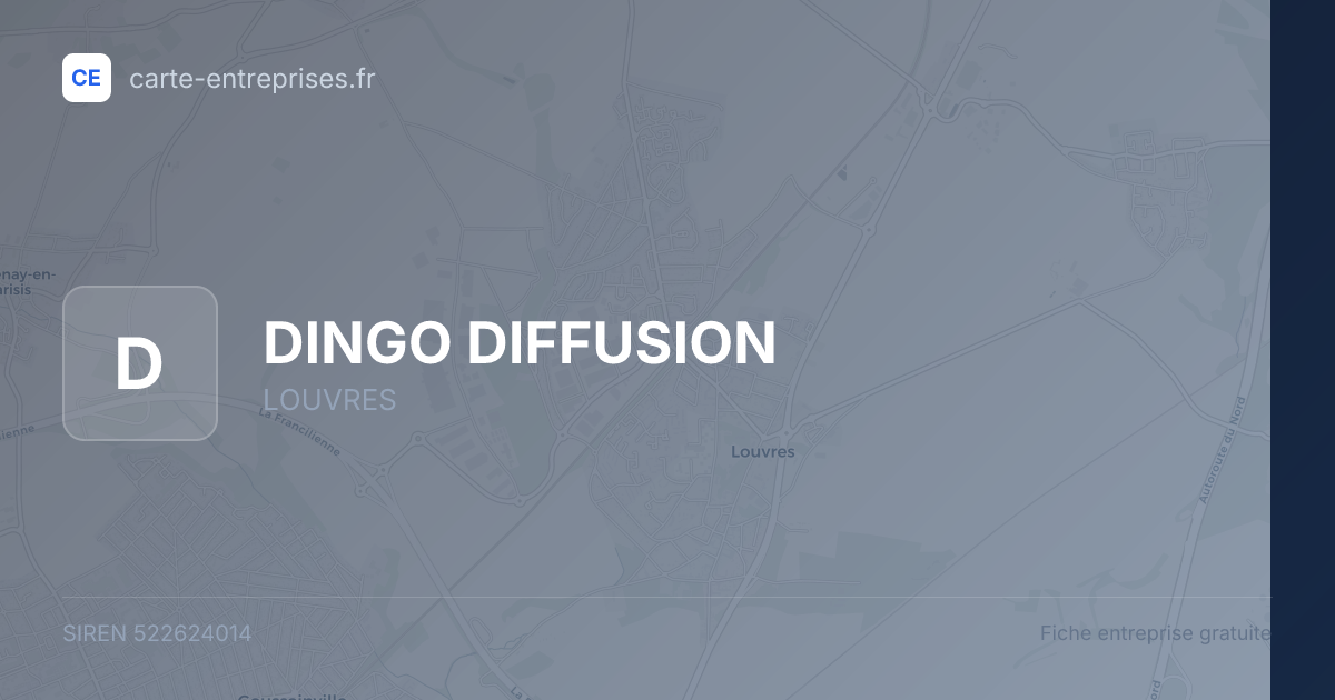 DINGO DIFFUSION — 522624014 — fiche entreprise