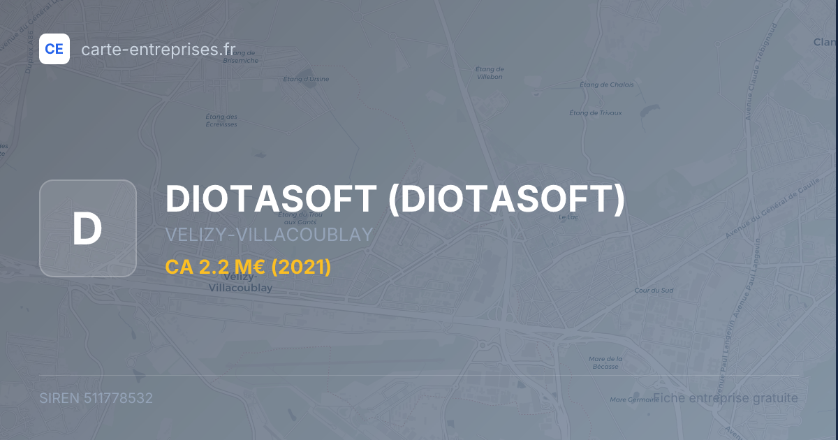 DIOTASOFT — 511778532 — fiche entreprise
