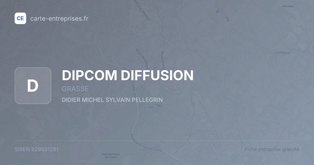 DIPCOM DIFFUSION — 929891281 — fiche entreprise