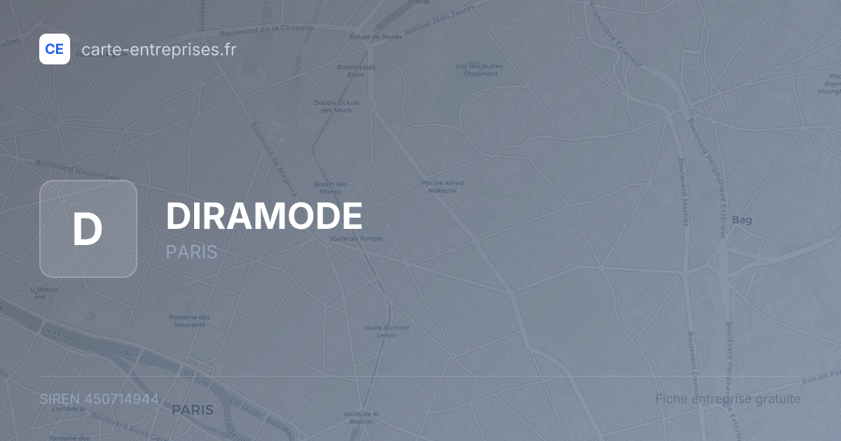 DIRAMODE — 450714944 — fiche entreprise