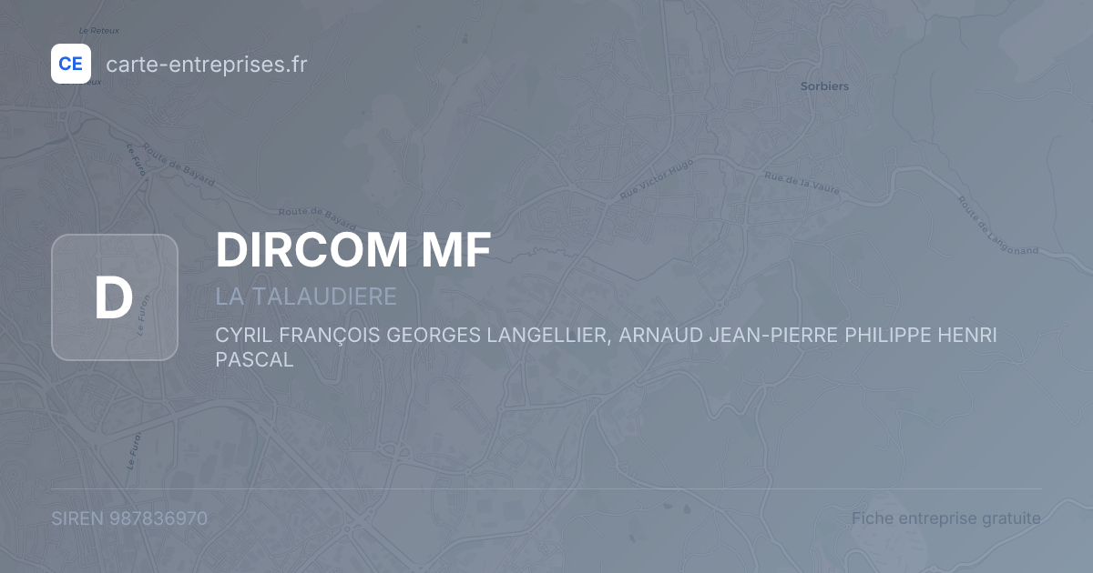 DIRCOM MF — 987836970 — fiche entreprise