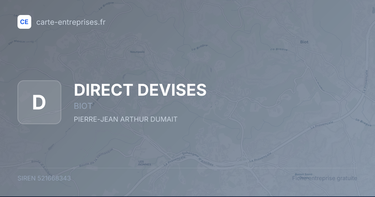 DIRECT DEVISES — 521668343 — fiche entreprise