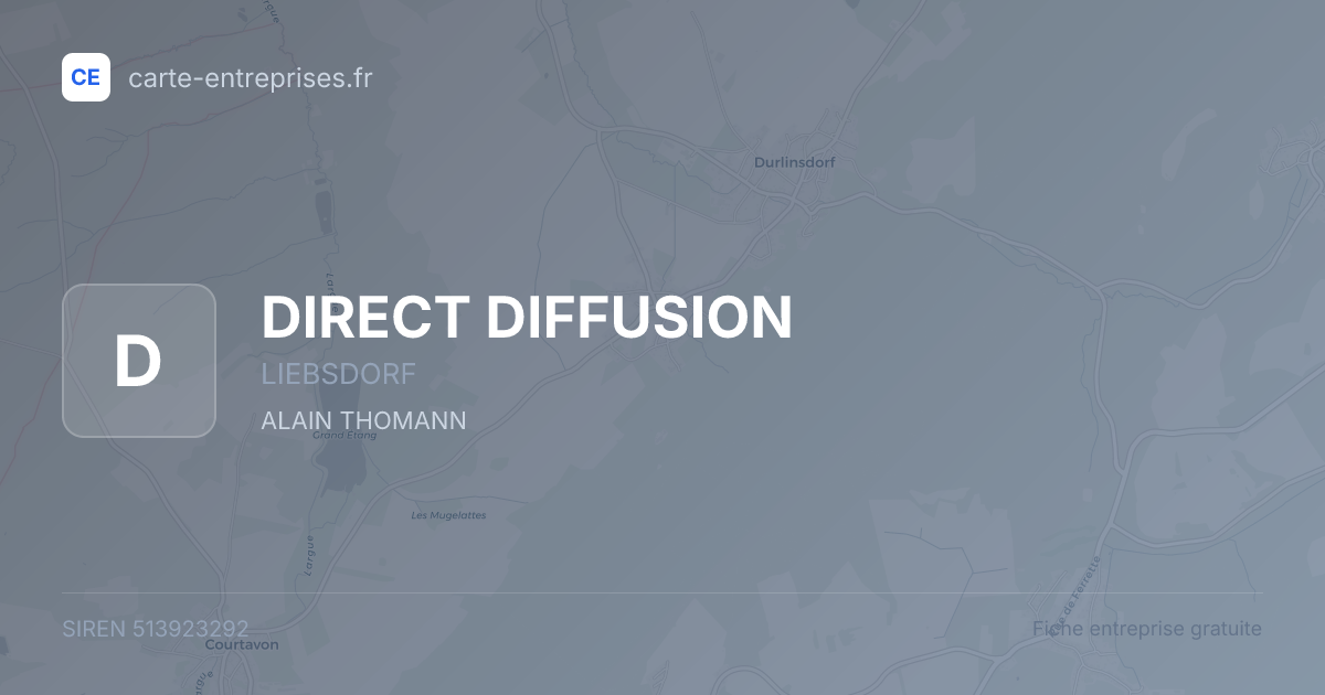 DIRECT DIFFUSION — 513923292 — fiche entreprise