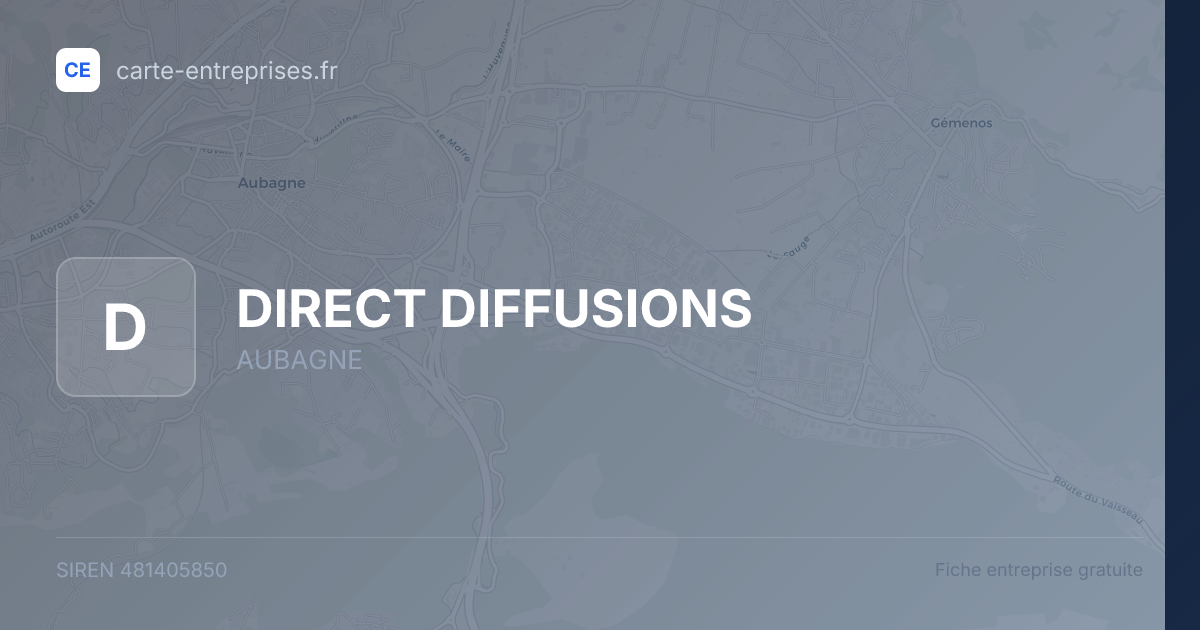 DIRECT DIFFUSIONS — 481405850 — fiche entreprise