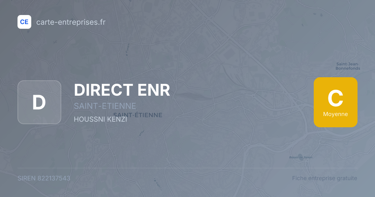DIRECT ENR — 822137543 — fiche entreprise