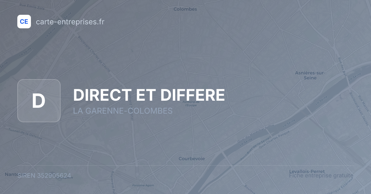 DIRECT ET DIFFERE — 352905624 — fiche entreprise