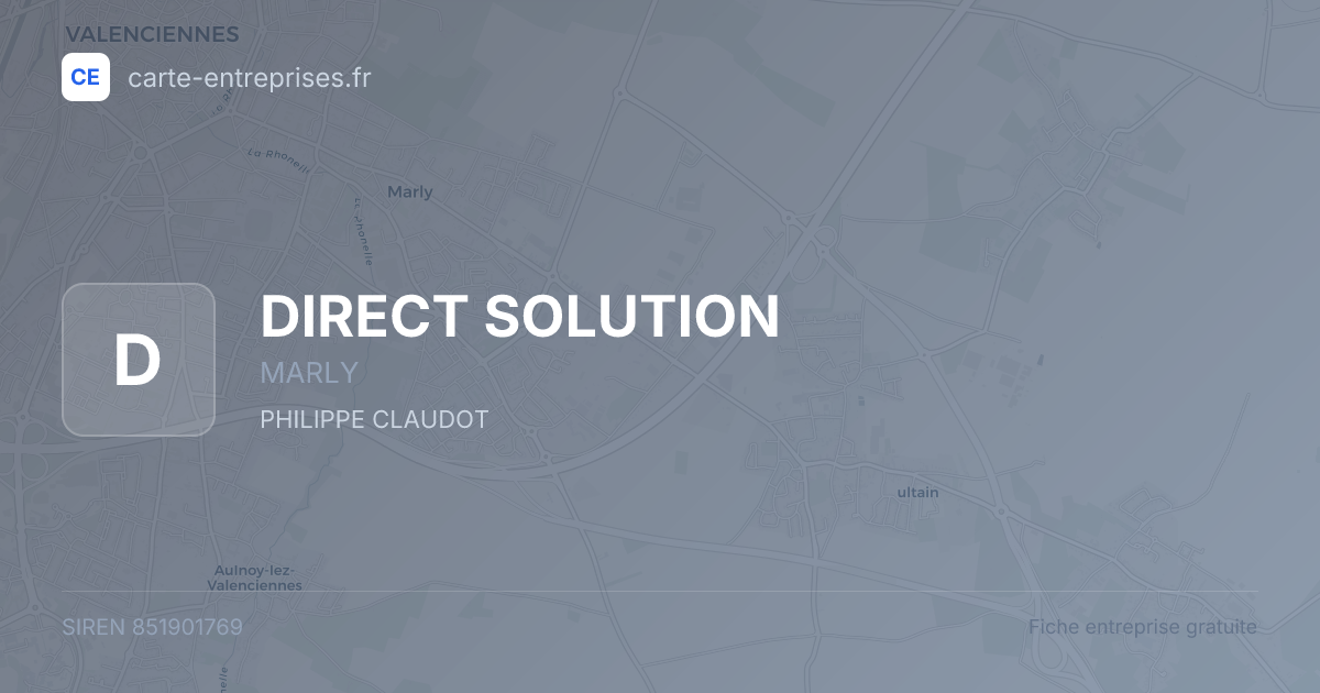 DIRECT SOLUTION — 851901769 — fiche entreprise