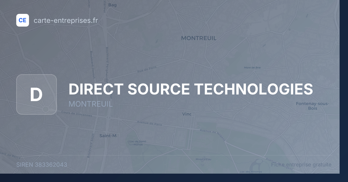 DIRECT SOURCE TECHNOLOGIES — 383362043 — fiche entreprise