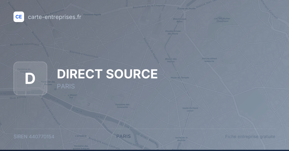 DIRECT SOURCE — 440770154 — fiche entreprise