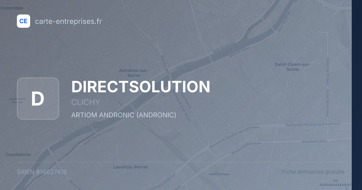 DIRECTSOLUTION — 914637418 — fiche entreprise