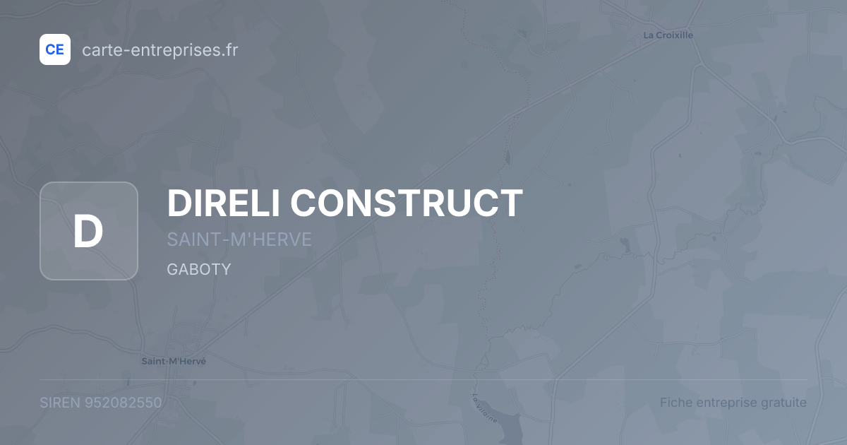 DIRELI CONSTRUCT — 952082550 — fiche entreprise