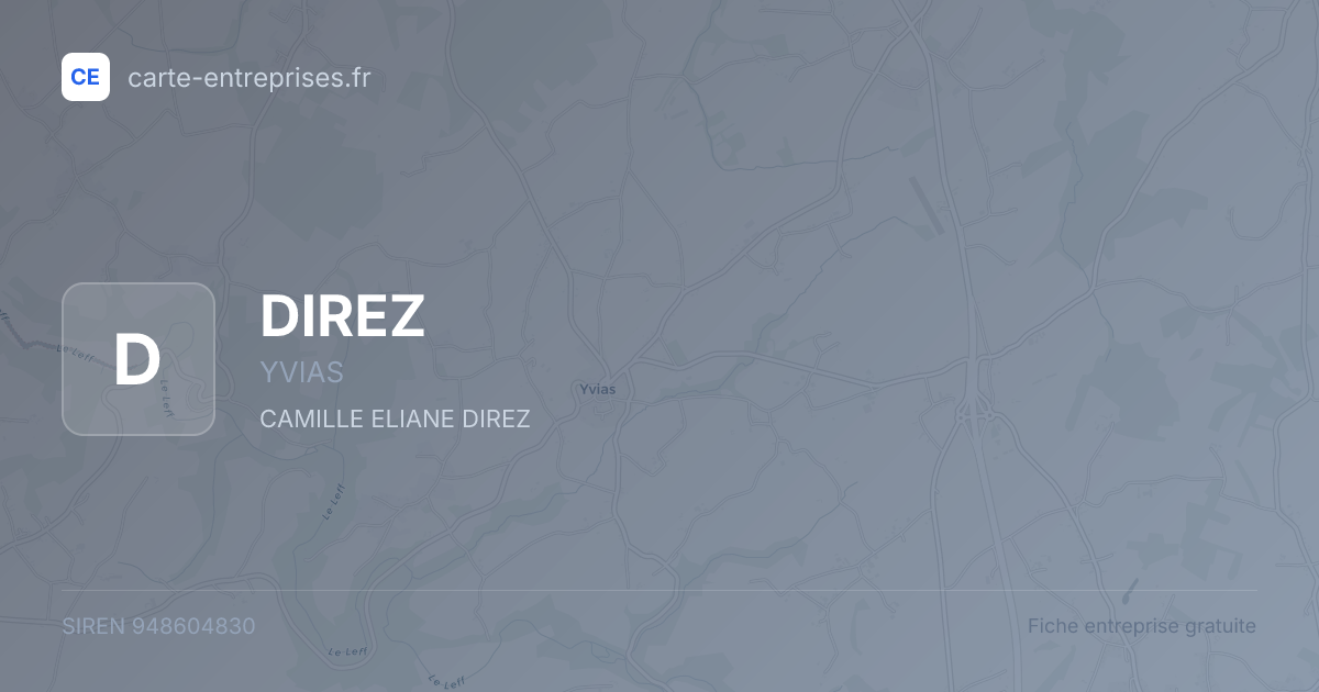 DIREZ — 948604830 — fiche entreprise