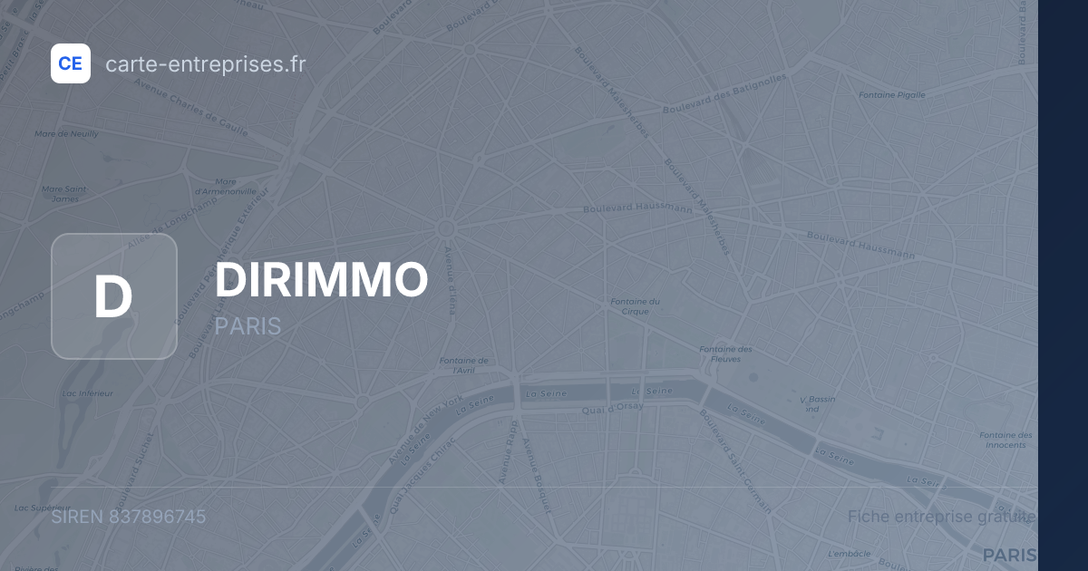 DIRIMMO — 837896745 — fiche entreprise