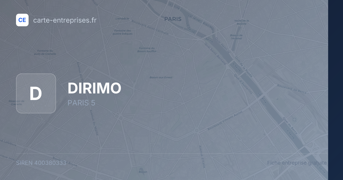 DIRIMO — 400380333 — fiche entreprise